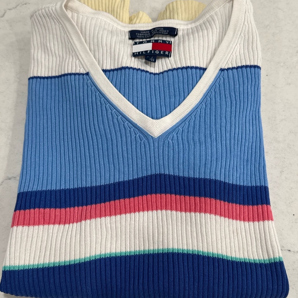 Vintage Tommy Hilfiger Women’s Top Short Sleeve Large - Picture 6 of 7